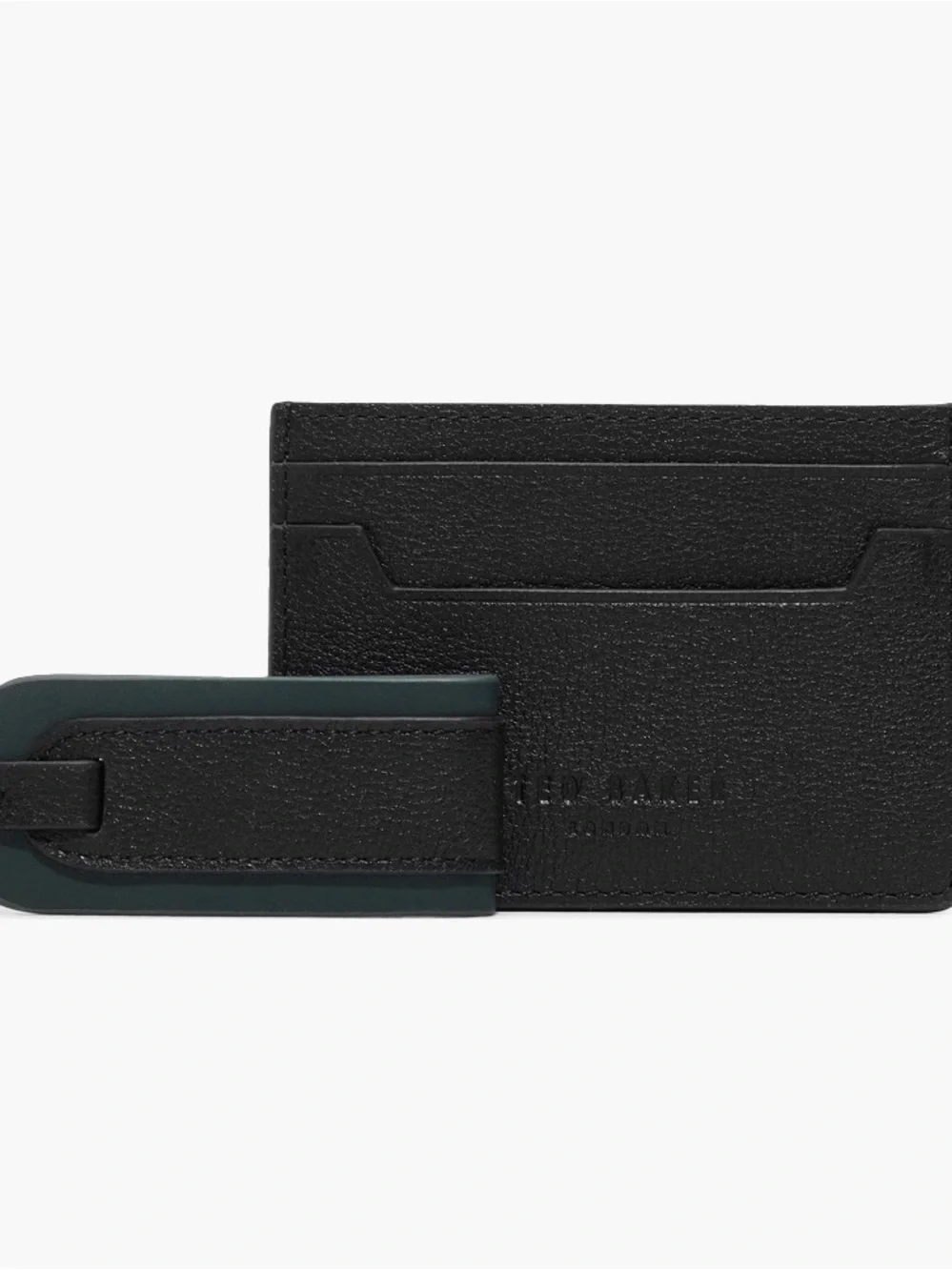 ✅NEW “Ted Baker” Cavendish Leather Card Holder Wallet & Key Ring Set
